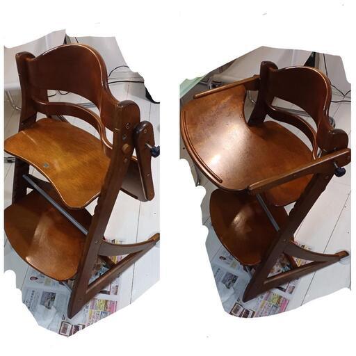 ベビーチェア すくすくチェアイーエヌテーブル大和屋 子供椅子 (PUU-jyo) 鎌取のベビー用品《ベビーラック、ベビーチェア》の中古あげます