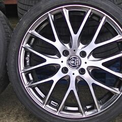 宮城県 アルミホイール 17インチ 6.5J +30 195/45R17 コンパクトカー アクア ツライチ 引取限定