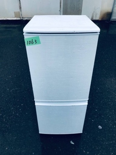 1063番 シャープ✨冷凍冷蔵庫✨SJ-14X-W‼️