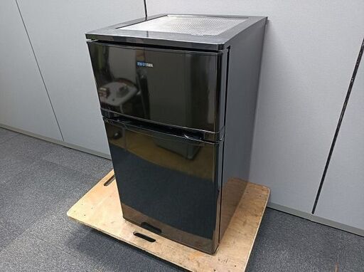 アイリスオーヤマ　NRSD-8A-B　２ドア冷蔵庫　黒色『中古良品』2019年