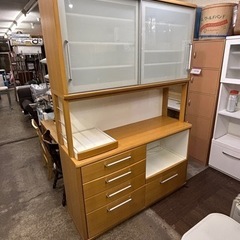 万代店 キッチンボード 食器棚 大量収納 幅1400