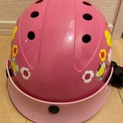 【自転車ヘルメット】ブリヂストン キッズヘルメット（ピンク・花柄）