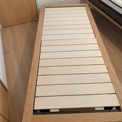 【美品・無印】木製ベッドフレーム　スモール