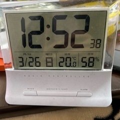 温度・湿度計付き置時計