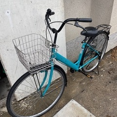 【現状渡し】緑27インチ自転車