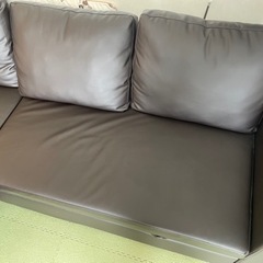 合皮カウチソファベッド