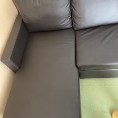 合皮カウチソファベッド