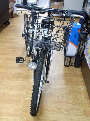 24インチ 子供用自転車 GO FIGHTER ホワイト 6段変速 カギ・かご付き