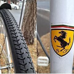 Ferrariのエンブレム【26インチ 自転車 6段変速】ライト欠品 鍵付き カギ付