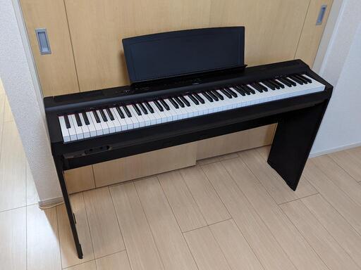 YAMAHA P-125B (P125B) デジタルピアノ、ブラック、88鍵＋専用スタンド