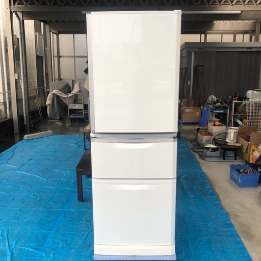 2015年製 三菱 ノンフロン冷凍冷蔵庫「MR-C34Z-W」335L