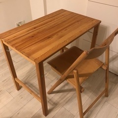 【無印良品】木製デスク、椅子
