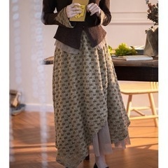 濃情ブラウニーフレンチフレアスリーブレースニットレトロvネックインナー