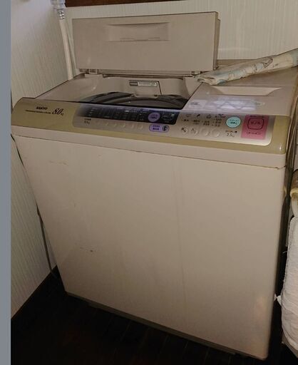 東京発　手渡し 希少　噴流式分け洗い　2槽式洗濯機8.0　三洋電機