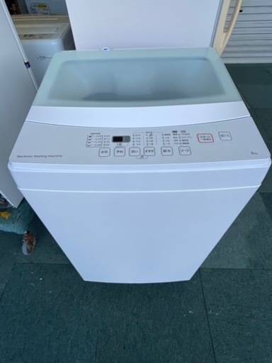 【リサイクルサービス八光】2019年製　ニトリ 洗濯機  6.0kg 風乾燥 ステンレス槽 ガラス蓋 ホワイト NTR60