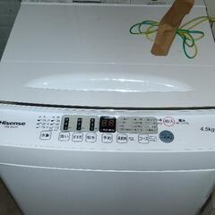 Hisense 洗濯機 4.5kg 保証書あり