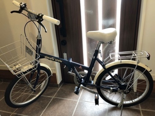 折りたたみ自転車（カゴつき、説明書あり）