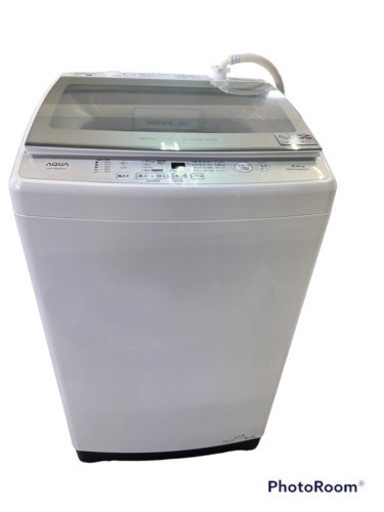 NO.269 【2021年製】AQUA 8kg 全自動洗濯機 AQW-V8MBK