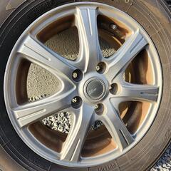 ＢＳ ＭＩＬＬＯＵＳ１５インチ　６Ｊオフセット４３ ５Ｈ　ＰＣＤ114.3 シルバー バリ溝あり 205 65 r15 toyoタイヤ トランパス