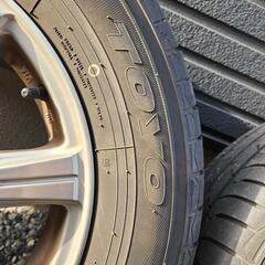 ＢＳ ＭＩＬＬＯＵＳ１５インチ　６Ｊオフセット４３ ５Ｈ　ＰＣＤ114.3 シルバー バリ溝あり 205 65 r15 toyoタイヤ トランパス