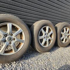 ＢＳ ＭＩＬＬＯＵＳ１５インチ　６Ｊオフセット４３ ５Ｈ　ＰＣＤ114.3 シルバー バリ溝あり 205 65 r15 toyoタイヤ トランパス