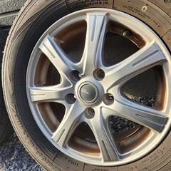 ＢＳ ＭＩＬＬＯＵＳ１５インチ　６Ｊオフセット４３ ５Ｈ　ＰＣＤ114.3 シルバー バリ溝あり 205 65 r15 toyoタイヤ トランパス