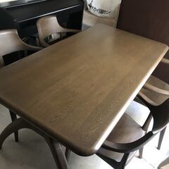大塚家具 ダイニングセット テーブル チェア 天然木(ナラ) ウッド 木製