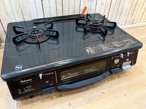 15年製 Paloma/パロマ IC-N900B-R LPガス用ガステーブル 2口 /右強火 家庭用ガスコンロ ガスホース付き 中古
