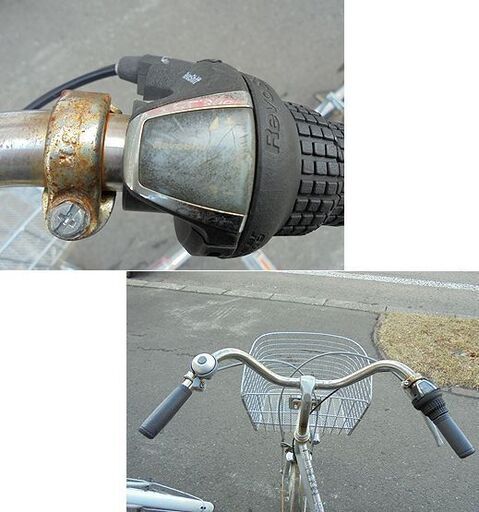 札幌白石区 27インチ 6段変速 自転車 シティサイクル ママチャリ シルバー 本郷通店