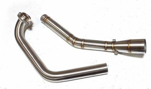 [YZF-R15 V1 V2 エキゾーストパイプ ステンレスエキパイ]　[ショートマットブラックマフラー　全長37㎝　バッフル付] YZF-R15 V1 V2 エキゾーストパイプ ステンレスエキパイ] [ショート