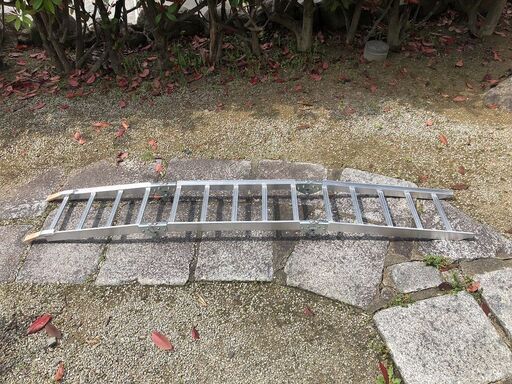 良好！アルミ製　3つ折り畳み式ラダーレール 道板 スロープ ブリッジ