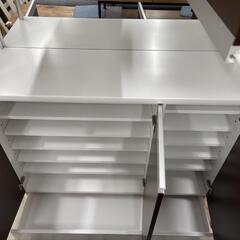 ★再値下げしました❗大型　下駄箱　12〜13万円位で購入!!　シューズボックス鏡付き　幅約120cm 💳自社配送時🌟代引き可💳※現金、クレジット、スマホ決済対応※