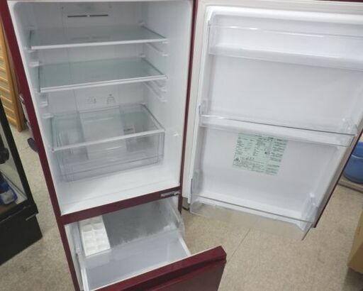 訳あり 格安 冷蔵庫 184L AQUA AQR-18F 2016年製 2ドア 右開き 100Lクラス ワインレッド アクア キッチン家電 札幌 西野店