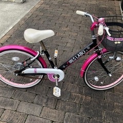 20インチの自転車 GIRLSLABO ブラックピンク