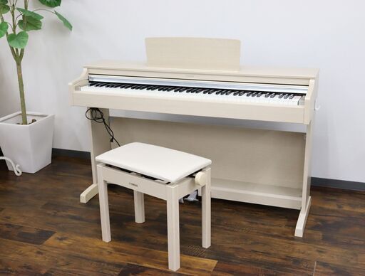 【ジモ取引終了4/2】≪W890ジ≫ 音出しOK/美品 YAMAHA/ヤマハ 電子ピアノ ARIUS/アリウス YDP-163WA 2017年製 白色/ホワイト系 椅子/電源ケーブル/ヘッドホン付