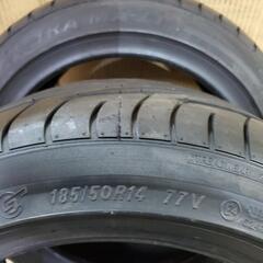 工賃込み☆超絶バリ山！ドリ車等に185/50R14マキシスタイヤ