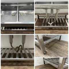 業務用 ステンレス 2槽シンク流し台 店舗 飲食店 厨房