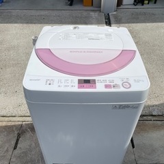 愛知近郊配送無料　SHARP  6kg 洗濯機　ES-GE6A-P 2017年製