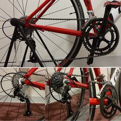 ロードバイク改 フラットロード CALLE SERIA アルミフレーム完全整備済