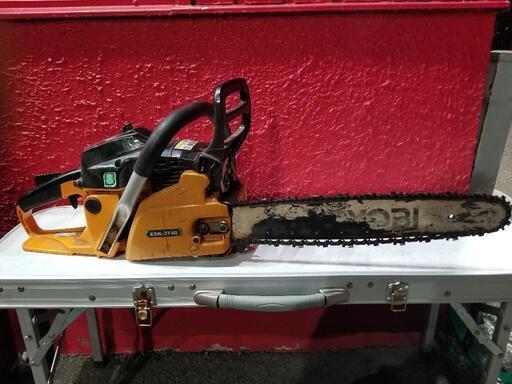 値下げします。RYOBI　エンジンチェーンソー　エンジン始動確認
