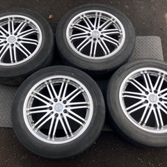WREST 18インチ アルミ 7.5J +48 PCD114.3 タイヤ 225/55R18 4本 RAV4など