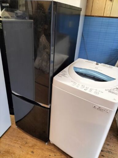 新生活応援企画その⑤ 東芝 GR-M17BS（K）2ドア冷凍冷蔵庫 171L 2017年製・東芝 （TOSHIBA）AW-5G5 全自動洗濯機 5.0K 2017年製  ２点セット！！