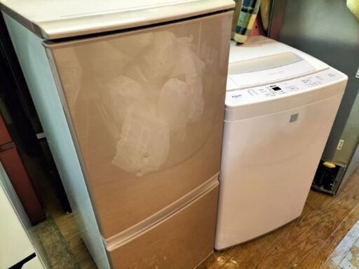 新生活応援企画その⑥ シャープ SJ-14W-P 2ドア冷蔵庫 ピンクカラー 137L 2012年製・アクア（AQUA）AQW-S7E5 全自動洗濯機 ピンクカラー 7.0K 2017年製  ２点セット！！