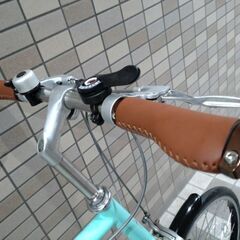 美車　20インチ ミニベロ　新品編上げグリップ＆同色センタースタンド