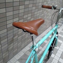 美車　20インチ ミニベロ　新品編上げグリップ＆同色センタースタンド