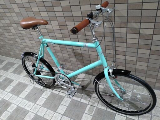 美車　20インチ ミニベロ　新品編上げグリップ＆同色センタースタンド