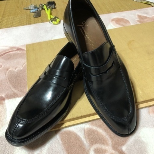 新品‼️本革靴‼️コインローファー‼️25.5cmブラック‼️