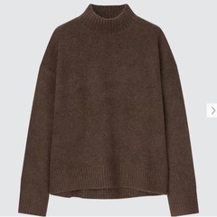 UNIQLO スフレヤーンモックネックセーター 09 darkb...