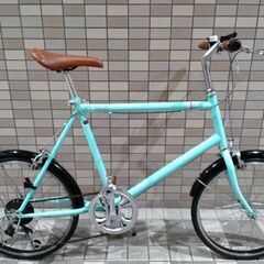 美車　20インチ ミニベロ　新品編上げグリップ＆同色センタースタンド