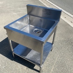 ☆中古品 1槽シンク 750x750x850 厨房 厨房機器☆